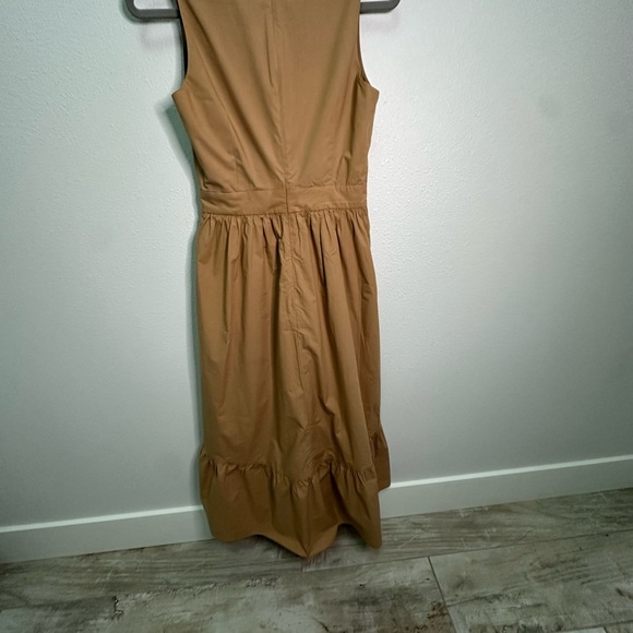 J. Crew Tan Wrap Tiered Midi Sundress - Picture 2 of 8